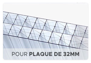 Profilés pour plaque d'épaisseur de 32mm