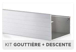 Kit Gouttière + Descente d'eau