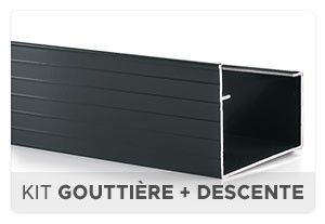 Kit  Gouttière + Descente d'eau