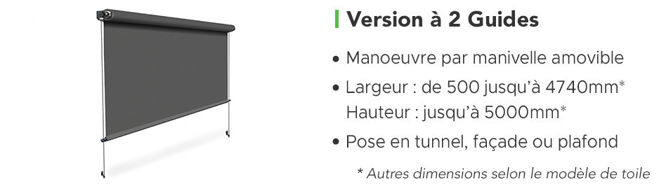 Schéma du Store Screen à Guide Version à 2 Guides