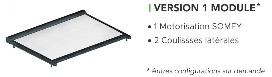 Schéma du Store de Toiture WINSOL Version 1 Module