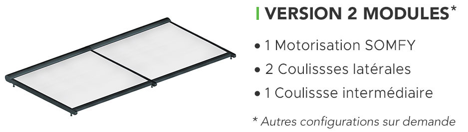 Schéma du Store de Toiture WINSOL Version 2 Modules