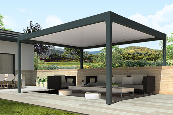 Photo d'une Pergola Bioclimatique HORIZON Autoportée